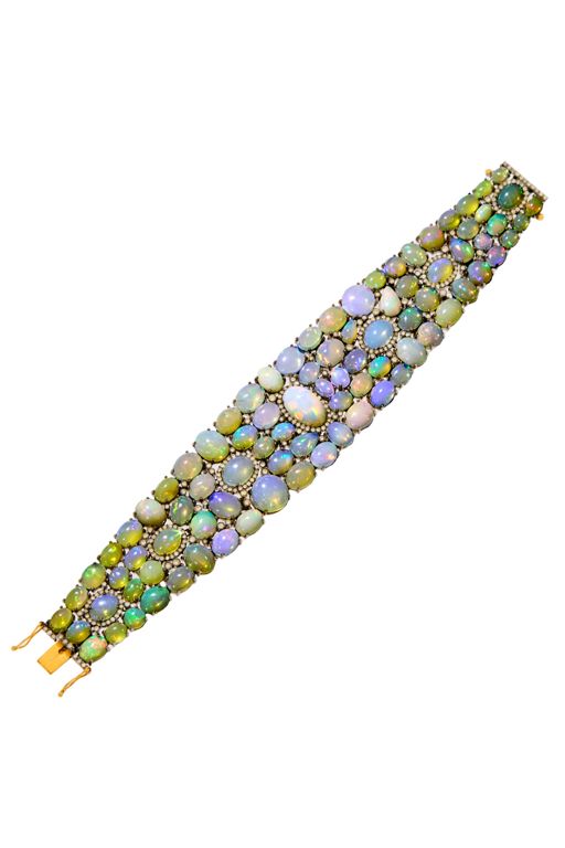 Opal and Diamond Bracelet