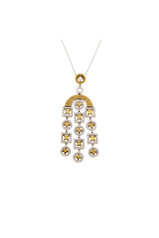18k Gold Diamond Pendant Necklace