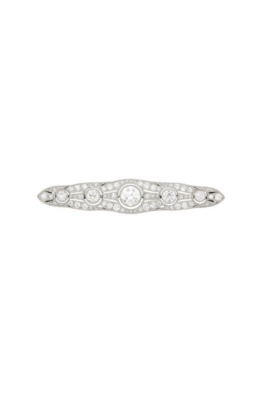 Platinum Diamond Brooch