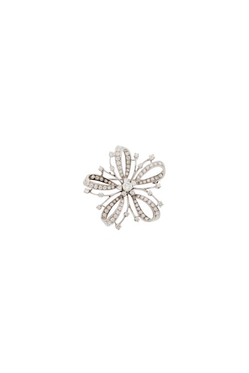18k Gold Diamond Pendant-Brooch