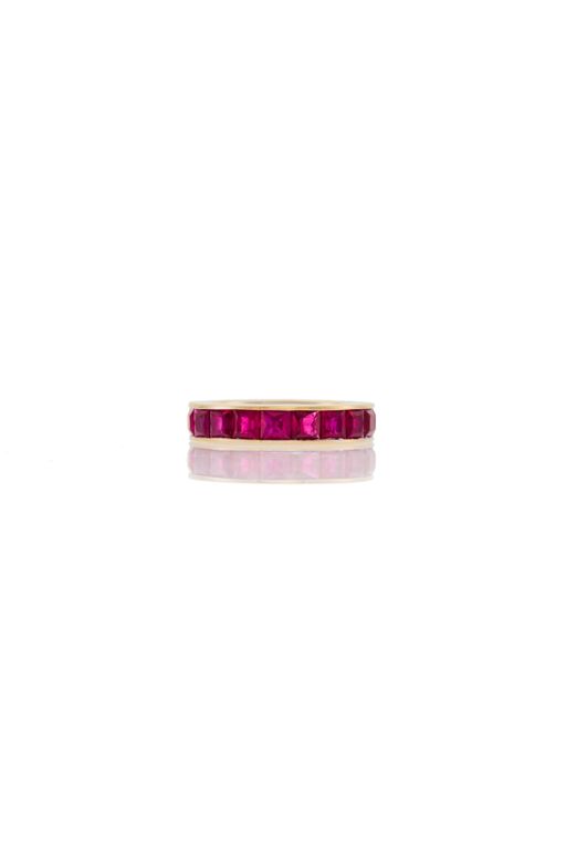 18k Gold Ruby Band Ring