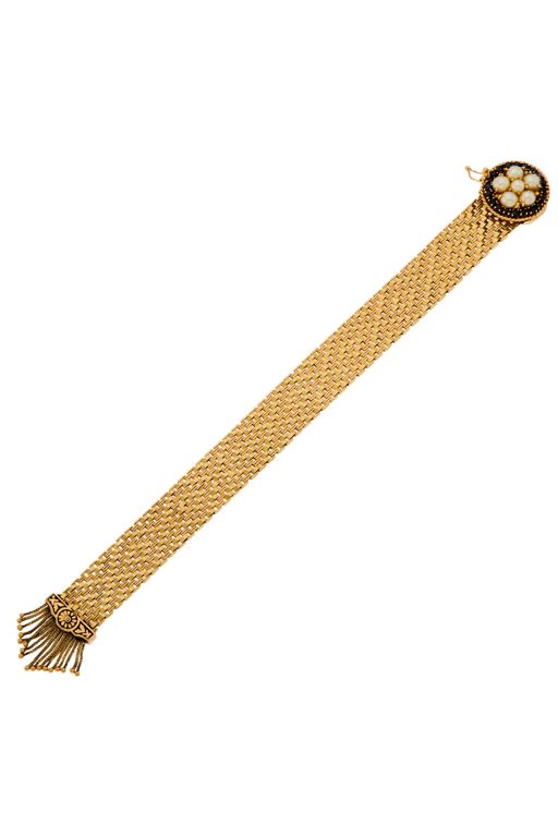 14k Gold Pearl and Sapphire Bracelet