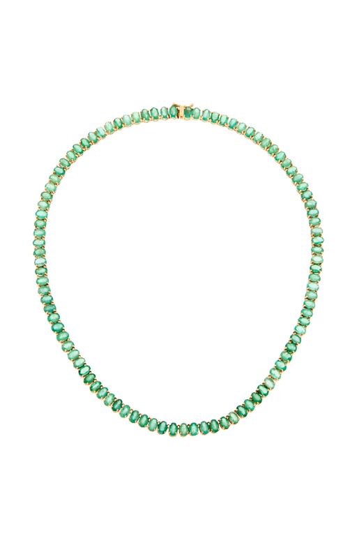 14k Gold Emerald Necklace