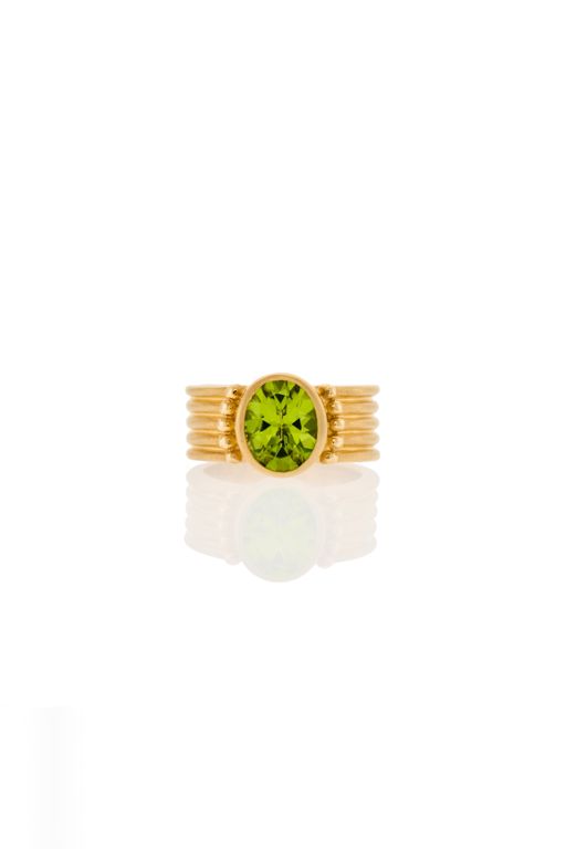 14k Gold Peridot Ring