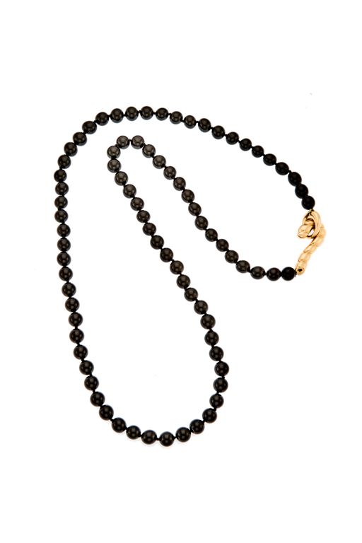 14k Gold Onyx Necklace