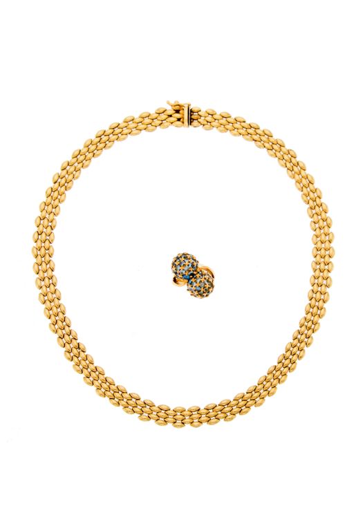 14k Gold Topaz Ring and Necklace