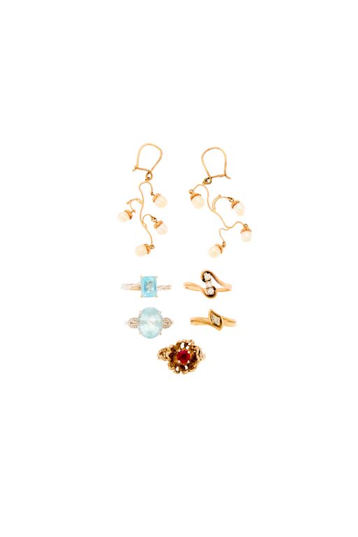 Gold Multi-Gem Jewelry Set