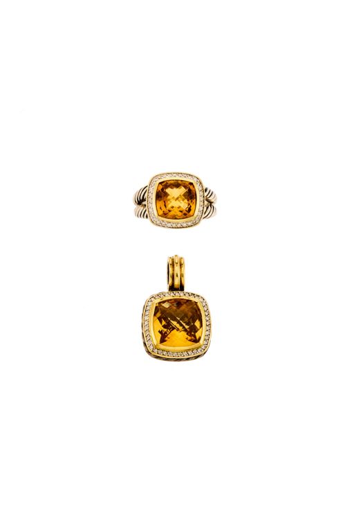 18k Gold and Sterling Silver Multi-Gem Jewelry Set