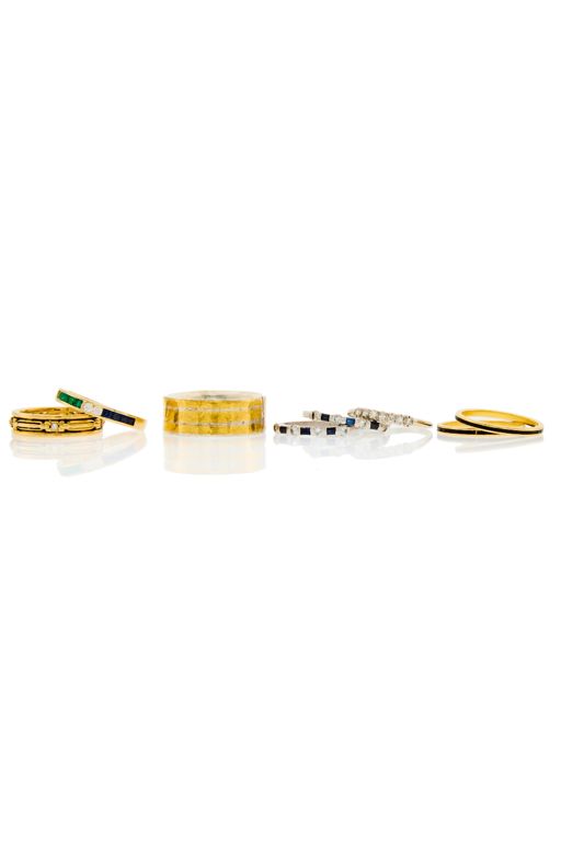 Gold Diamond and Multi-Gem Rings