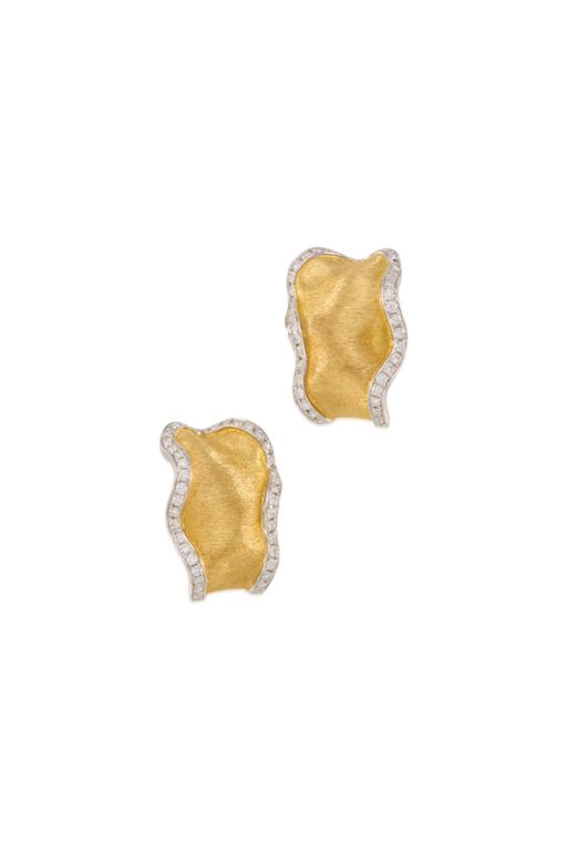 Pair of 18k Gold Diamond Earrings