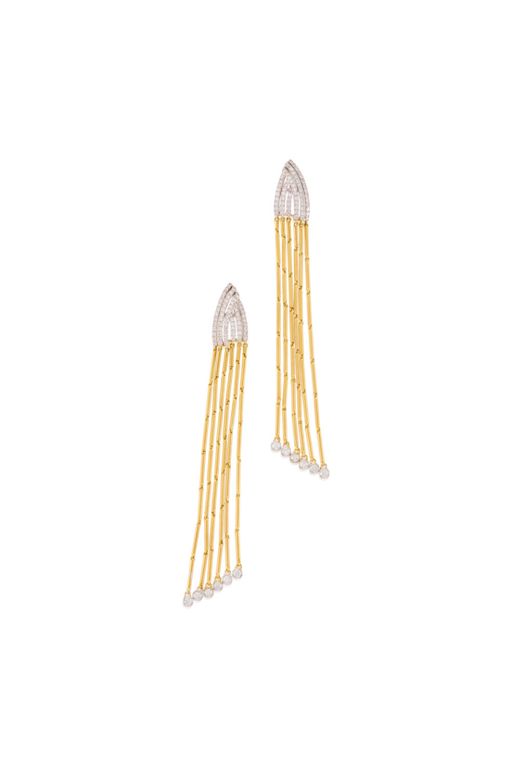Pair of 18k Gold Diamond Earrings