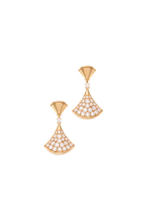 Pair of 18k Gold Diamond Earrings
