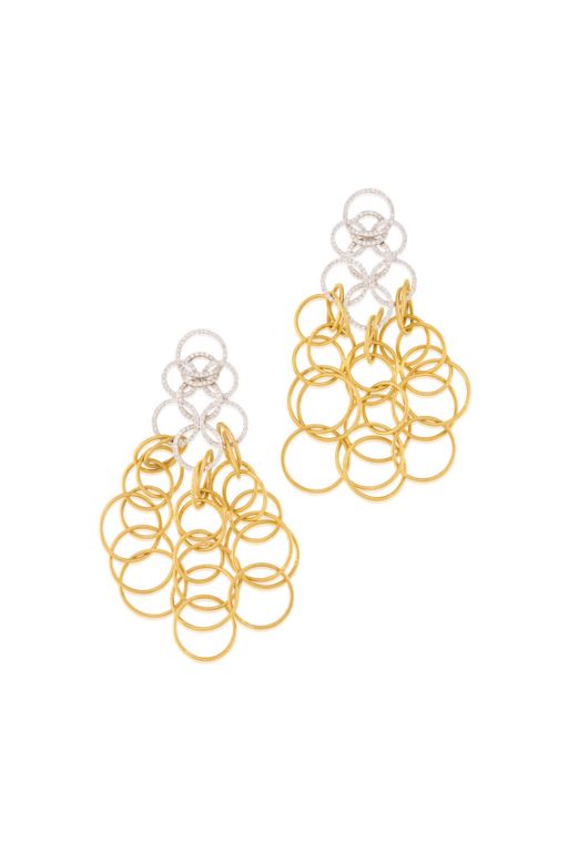 Pair of 18k Gold Diamond Earrings