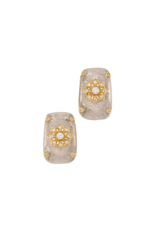Pair of 18k Gold Diamond Earrings
