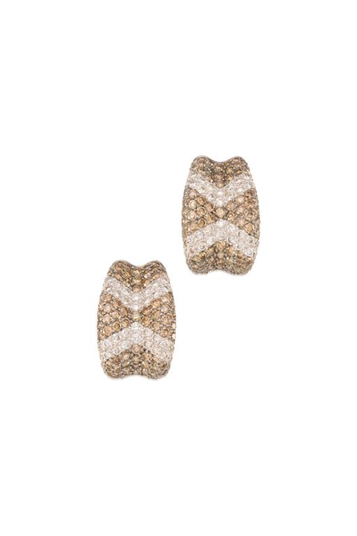 Pair of 18k Gold Diamond Earrings