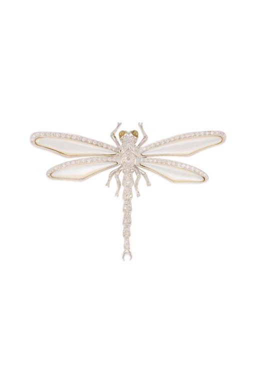 18k Gold Multi-Gem Brooch