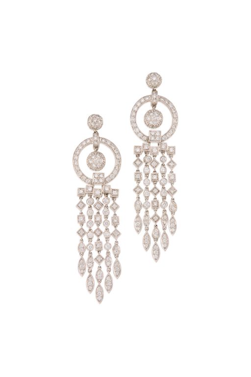 Pair of 18k Gold Diamond Earrings