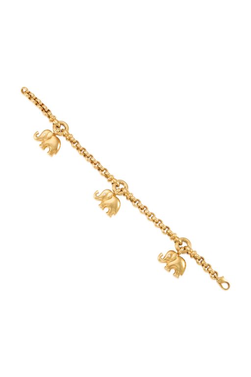 18k Gold Diamond Charm Bracelet