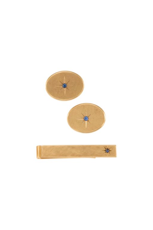 14k Gold Sapphire Jewelry Set