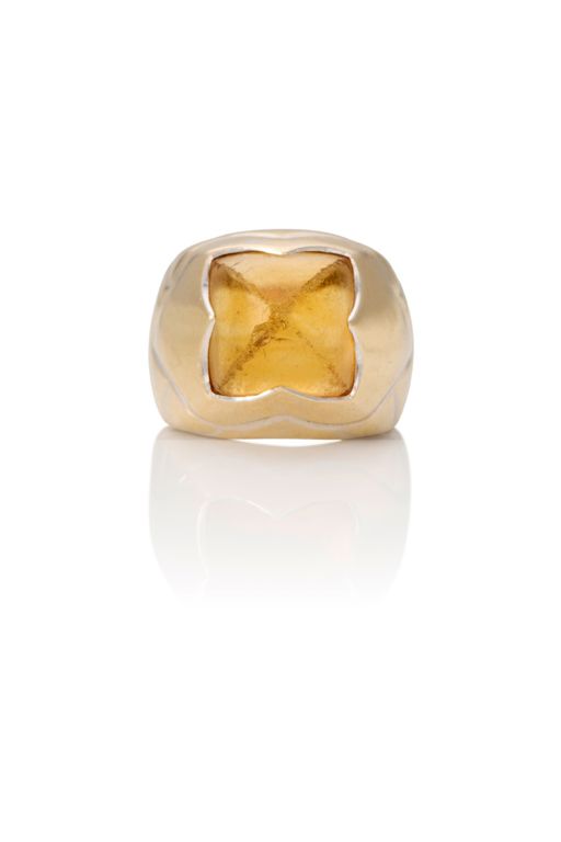18k Gold Citrine Ring