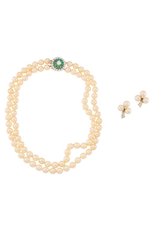 Platinum and Gold Multi-Gem Jewelry Set
