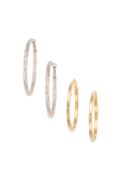 Two Pairs of 14k Gold Earrings