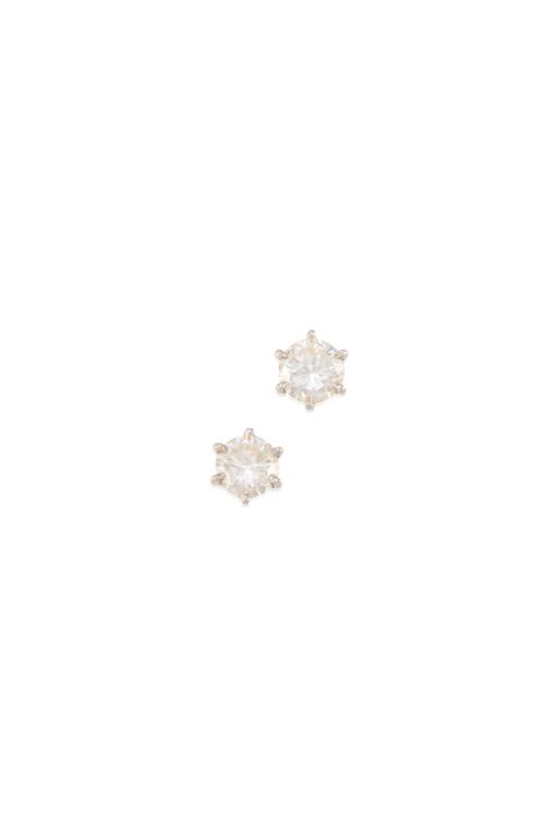 Pair of Gold Diamond Earrings