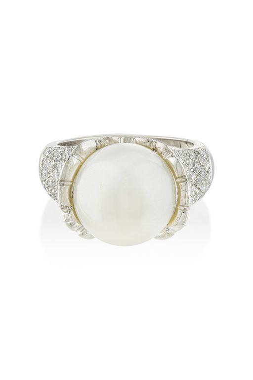 Pearl and Diamond Ring