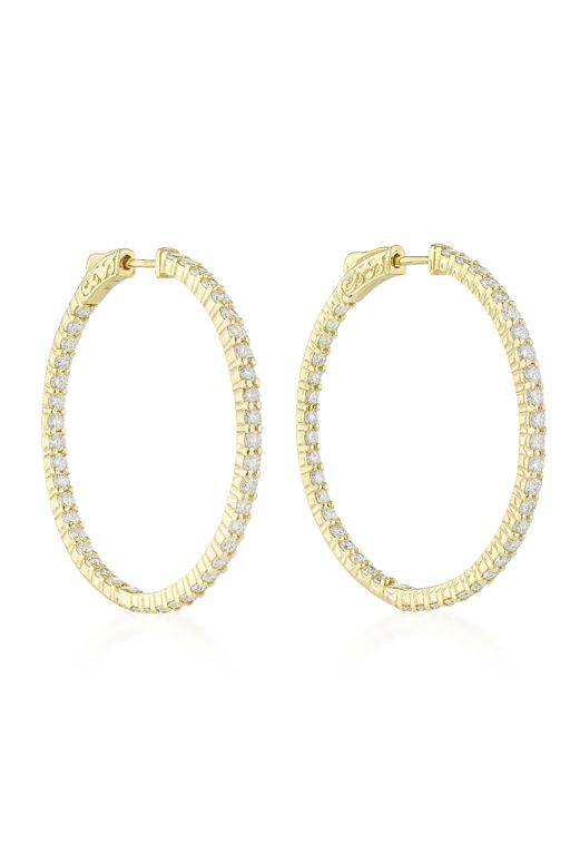 Diamond Hoop Earrings