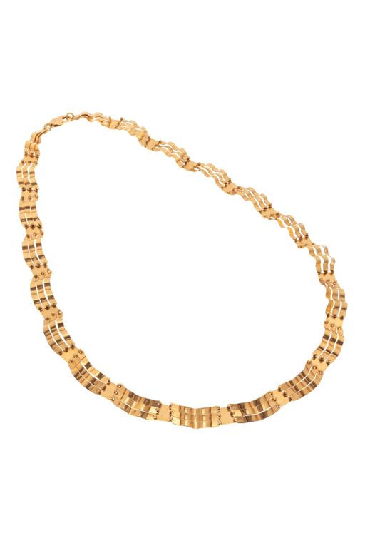 18k Yellow Gold Fancy Link Necklace