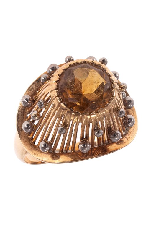 18k Gold Citrine Ring