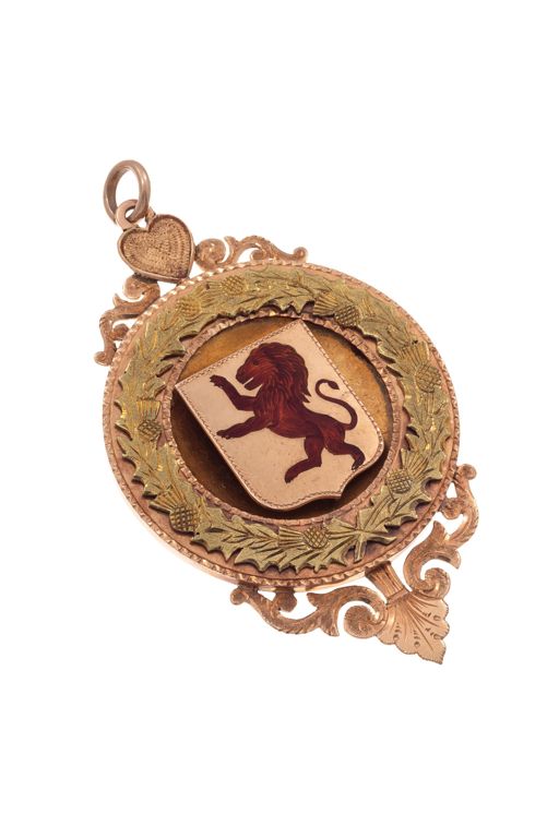 14k Gold Enamel Pendant