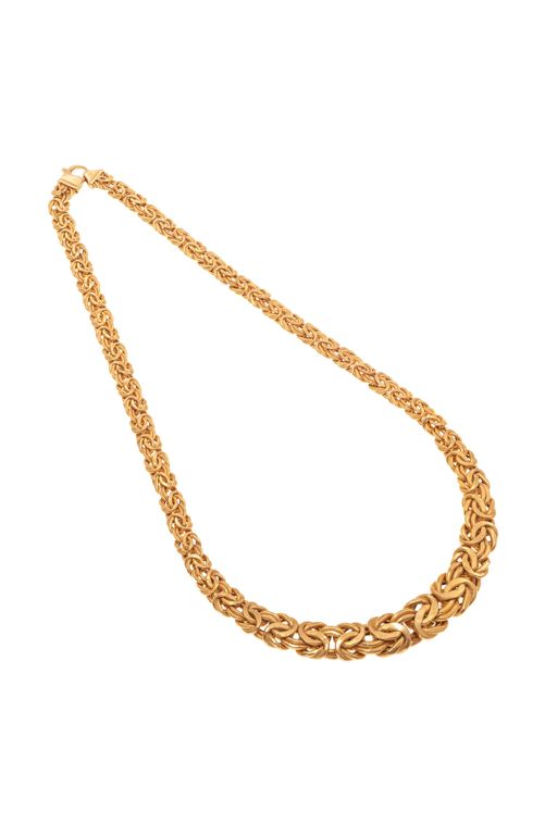 14k Yellow Gold Byzantine Neck Chain