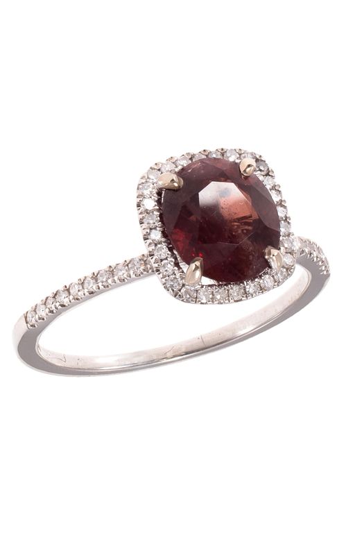 18k Gold Spinel and Diamond Ring