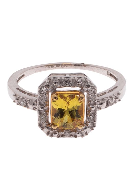 14k Gold Sapphire and Diamond Ring