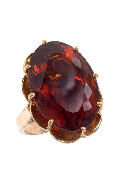14k Gold Citrine Ring