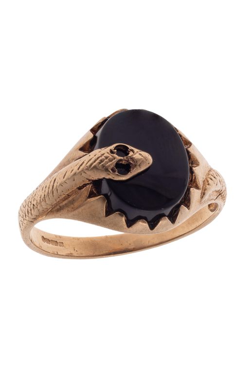 9k Gold Onyx Ring