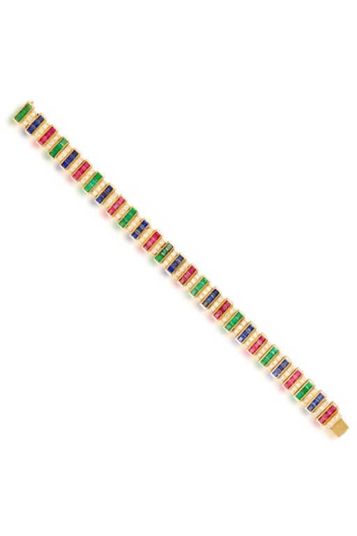 18k Yellow Gold Multi-Gem Bracelet
