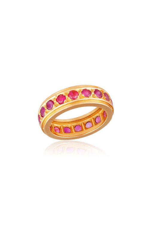18k Yellow Gold Ruby Eternity Ring