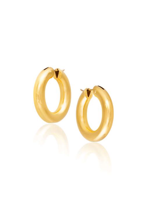 18k Yellow Gold Hoop Earrings