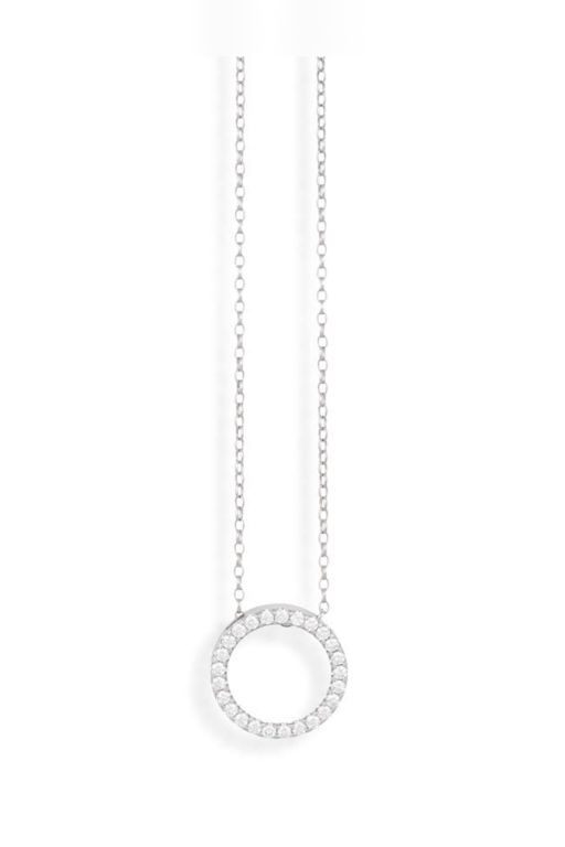 18k White Gold Diamond Pendant Necklace
