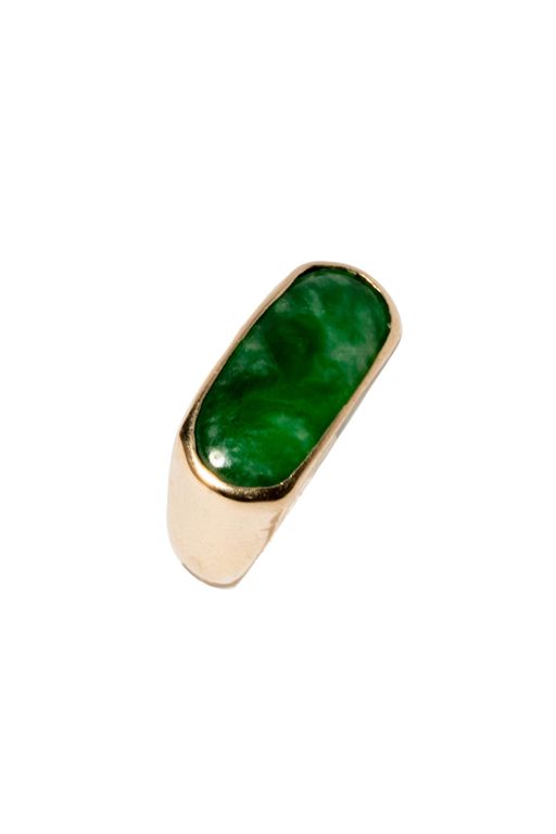 18k Yellow Gold Jade Ring