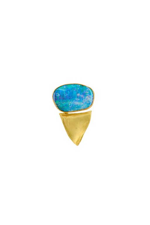 18k Yellow Gold Boulder Opal Pendant