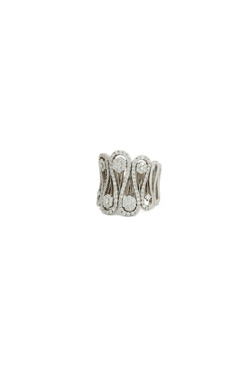 18k and 8k White Gold Diamond Ring