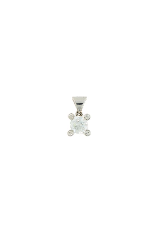18k White Gold Diamond Pendant