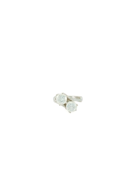 18k White Gold Diamond Toi et Moi Ring