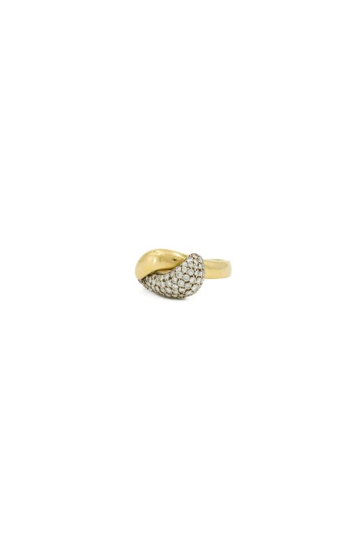 18k Yellow and White Gold Diamond Ring