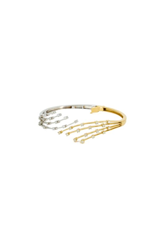 18k Yellow and White Gold Diamond Bracelet