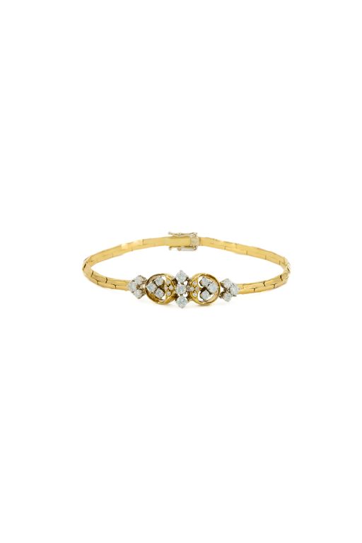 18k Yellow and White Gold Diamond Bracelet