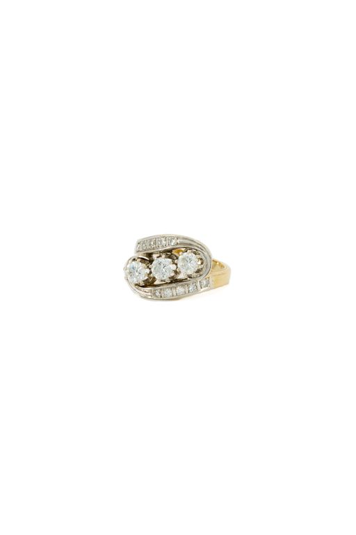 14k Yellow and White Gold Diamond Ring